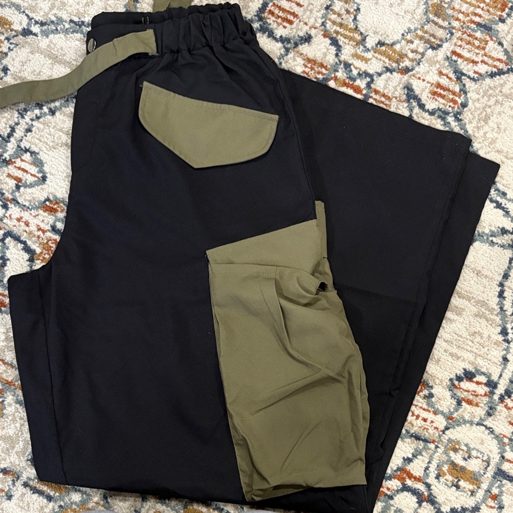 SHEIN Black and Olive Cargo Pants